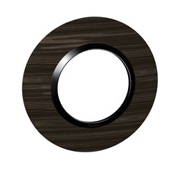Lot de 20 plaques rondes Dooxie 1 poste finition effet bois ébène 600979