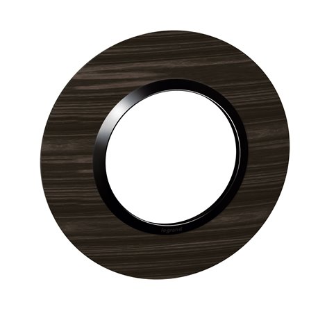 Lot de 20 plaques rondes Dooxie 1 poste finition effet bois ébène 600979