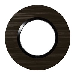 Lot de 20 plaques rondes Dooxie 1 poste finition effet bois ébène 600979
