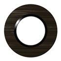 Lot de 20 plaques rondes Dooxie 1 poste finition effet bois ébène 600979