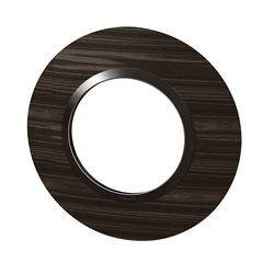 Lot de 20 plaques rondes Dooxie 1 poste finition effet bois ébène 600979