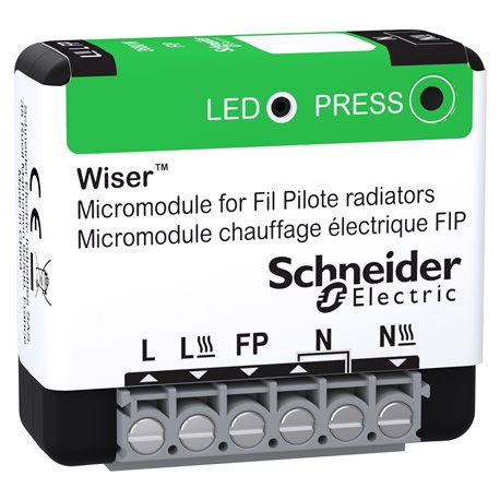 Micromodule encastré Wiser zigbee pour pilotage radiateur électrique THG_CCTFR6710