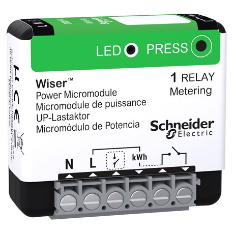 Micromodule encastré Wiser zigbee pour pilotage ballon eau chaude CCTFR6730