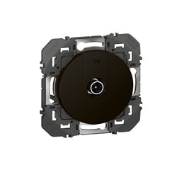 Prise TV simple étoile blindée Dooxie finition noir mat 600551