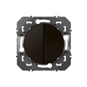 Double interrupteur ou va-et-vient Dooxie 10A 250V noir mat 600202