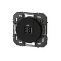 Double chargeur USB Type-A Dooxie 3A 15W noir mat 600543