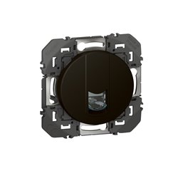 Prise blindée RJ45 catégorie 6 STP Dooxie noir mat 600575