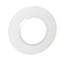 Plaque ronde Dooxie 1 poste blanc mat avec bague blanche brillante 600980