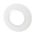 Plaque ronde Dooxie 1 poste blanc mat avec bague blanche brillante 600980