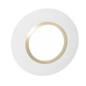 Plaque ronde Dooxie 1 poste blanc mat avec bague dune brillante 600970