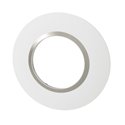 Plaque ronde Dooxie 1 poste blanc mat avec bague plume brillante 600971