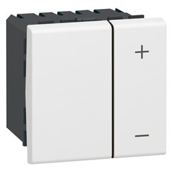 Interrupteur variateur basique 2 fils Mosaic 2 modules blanc 078405