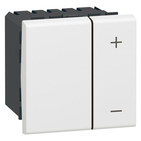 Interrupteur variateur basique 2 fils Mosaic 2 modules blanc 078405