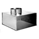 Plénum en acier ME F3 sur le côté ⌀ 160 mm 300x100 mm