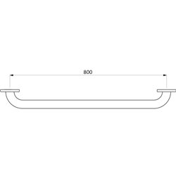 Barre d'appui droite satiné Basic 350508S 800 mm
