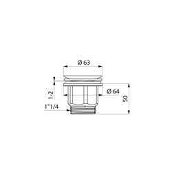 Bonde Hygiéna 6110 M1"1/4 à grille concave pour lavabo