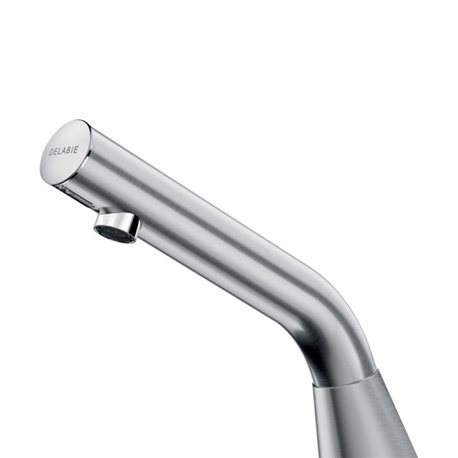 Robinet lavabo automatique Binoptic 2 373106 inox brossé avec piles