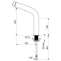 Mitigeur lavabo déclenchement souple h250 mm chromée