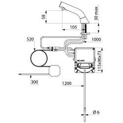 Distributeur de savon Gris automatique sur vasque