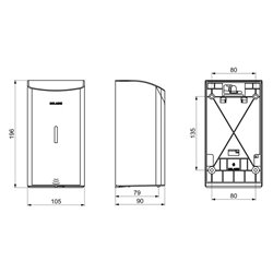 Distributeur de savon Noir mat automatique mural