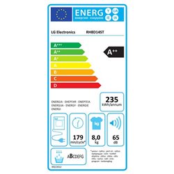 Sèche-linge frontal avec technologie PAC RH8D14ST 8 kg