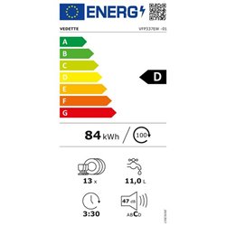 Lave-vaisselle VFP337EW 13 couverts largeur 60 cm