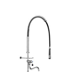 Combiné de prélavage 433622 douchette à diffuseur antitartre avec colonne courte et bec tube