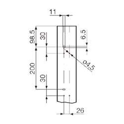 Lot de 2 m de goulotte de distribution à clipsage direct 45 TerCia TA-C45 90x55 mm 1 compartiment blanche
