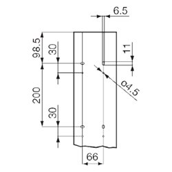 Lot de 2 m de goulotte de distribution à clipsage direct 45 TerCia TA-C45 134x55 mm 2 compartiments blanche