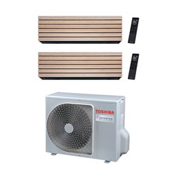 Climatiseur bi split Daiseikai 10 RAS-2M14G3AVG-E, Tailles 13 + 10 Bois R32