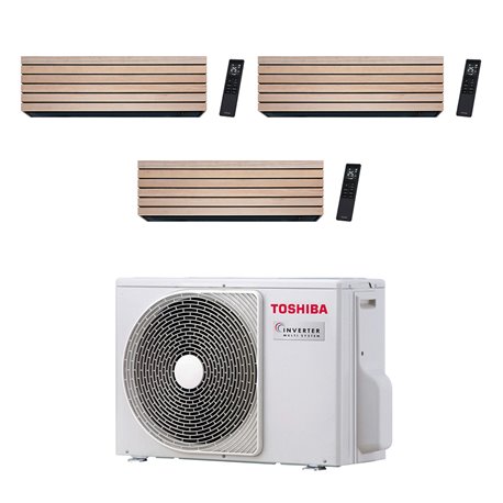 Climatiseur tri split Daiseikai 10 RAS-3M18G3AVG-E, Tailles 13 + 10 + 10 Bois R32