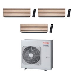 Climatiseur tri split Daiseikai 10 RAS-3M26G3AVG-E, Tailles 10 + 10 + 10 Bois R32