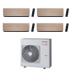 Climatiseur quadri split Daiseikai 10 RAS-4M27G3AVG-E, Tailles 13 + 13 + 10 + 10 Bois R32