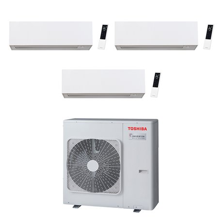 Climatiseur tri split Daiseikai 10 RAS-3M26G3AVG-E, Tailles 13 + 10 + 10 Blanc R32