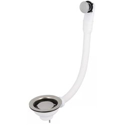 Bonde et vidage évier inox 90 mm 0224506 trop-plein rond, panier manuel