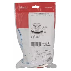 Bonde et vidage évier inox 90 mm 0204122 sans trop-plein, panier manuel