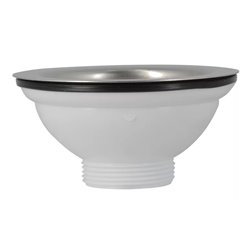 Bonde et vidage évier inox 90 mm 0204122 sans trop-plein, panier manuel