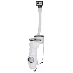 Bonde et vidage évier inox 60 mm 0204307  avec prise machine à laver
