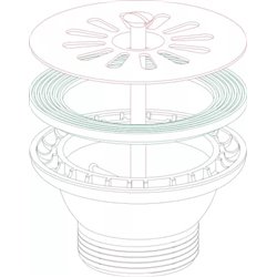 Bonde et vidage évier inox 60 mm 0204005 à grille
