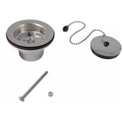 Bonde et vidage évier inox 60 mm 0204004  bouchon chaînette