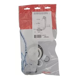 Bonde et vidage évier inox 50 mm 0204015 avec trop-plein, bouchon chaînette, 1 cuve 