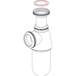Siphon évier 0501010 chromé brillant 