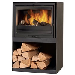 Poêle à bois Clairvoy 411104KANTH 7,8 kWatts Noir