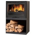 Poêle à bois Clairvoy 411104KANTH 7,8 kWatts Noir