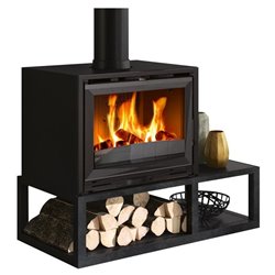 Poêle à bois Tobias 411108KANTH 7,8 kWatts Noir