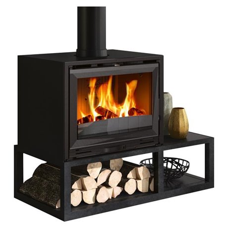 Poêle à bois Tobias 411108KANTH 7,8 kWatts Noir