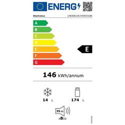Réfrigérateur LFB3DE12S 188 Litres 1 porte encastrable