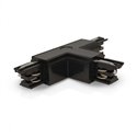Connecteur triphasé forme T circuit extérieur gauche noir