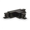 Connecteur triphasé forme T circuit intérieur droit noir