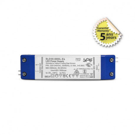 Alimentation pour LED 25 W 30-60V dimmable coupure de phase